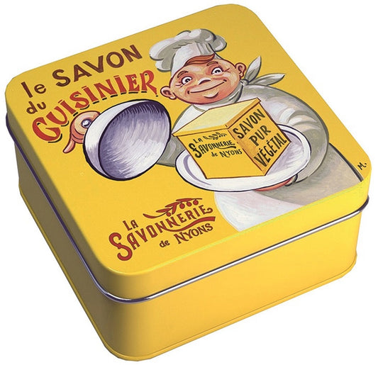 La Savonnerie de Nyons Boîte Métal Illustrée Savon du Cuisinier 3.52oz