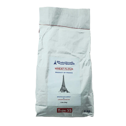 Unveil the secret to quintessential French pastries with Le Panier Francais French Flour T55, now available in a substantial 5kg bag exclusively in the USA. Sourced directly from France's verdant fields, this all-purpose T55 wheat flour is the essence of French baking tradition, offering unparalleled quality for both professional chefs and home bakers.