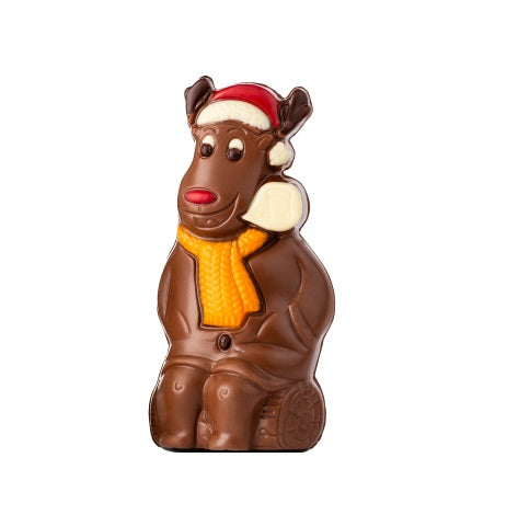 Celebrate the magic of the holidays with Libeert's Rudolph Milk Chocolate Reindeer – Classic Edition. Made from rich, smooth Belgian milk chocolate, this adorable reindeer will add a fun and festive touch to your celebrations. 