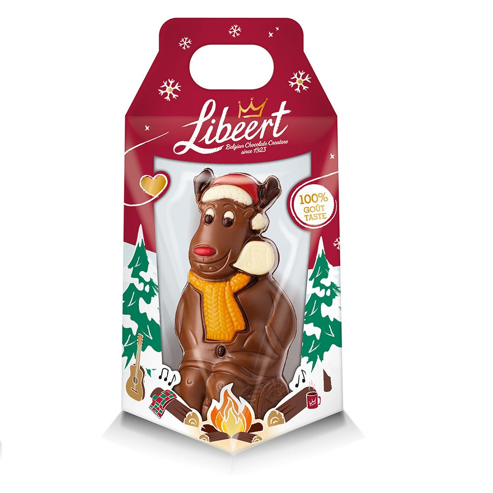 Celebrate the magic of the holidays with Libeert's Rudolph Milk Chocolate Reindeer – Classic Edition. Made from rich, smooth Belgian milk chocolate, this adorable reindeer will add a fun and festive touch to your celebrations. 