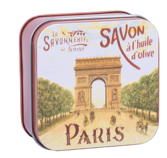 La Savonnerie de Nyons Square Metal Tin Arc de Triomphe 100g/3.52oz