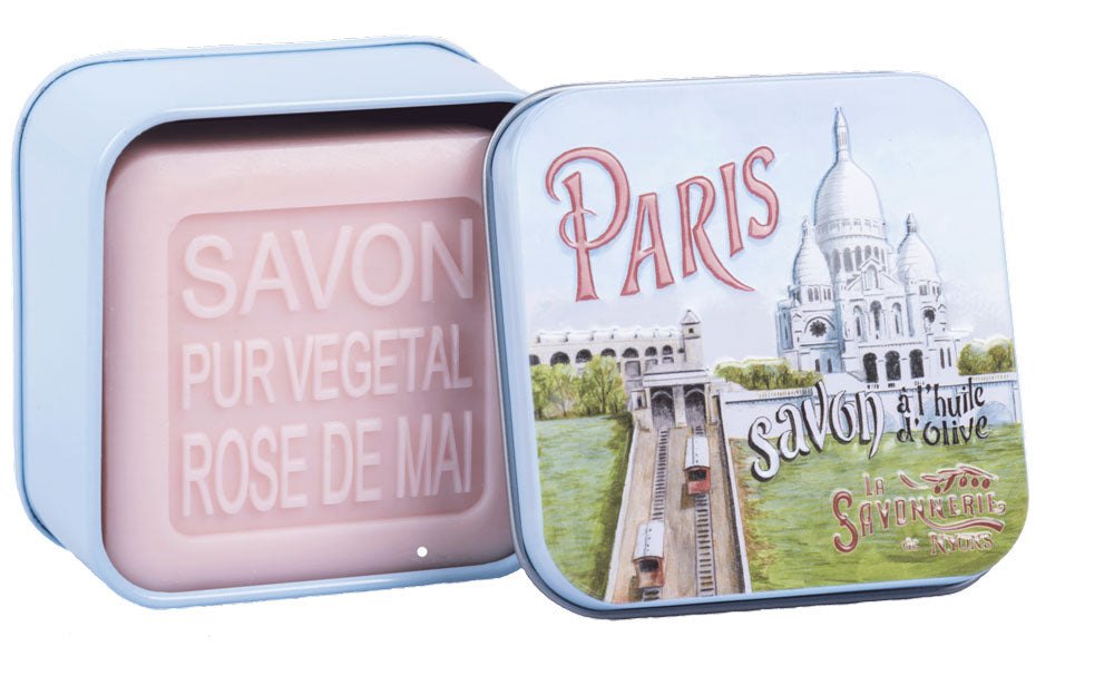 La Savonnerie de Nyons Square Tin Sacré Cœur 100g/3.52oz