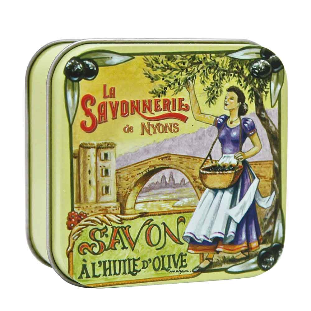 La Savonnerie de Nyons Metal Box Nyons Bridge Lavender Soap 100g/3.5 oz