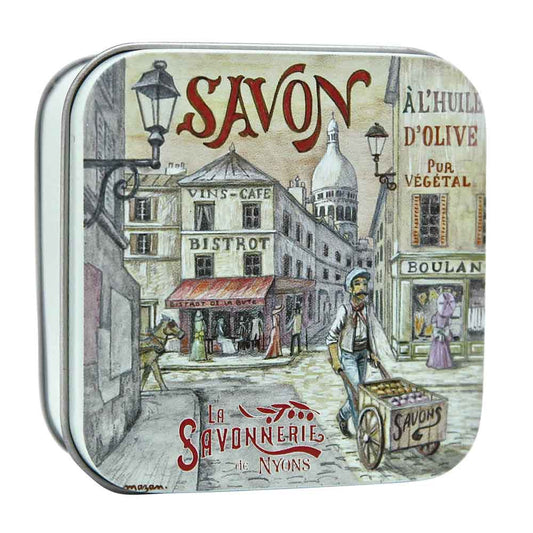 La Savonnerie de Nyons Square Tin Montmartre 100g/3.52oz