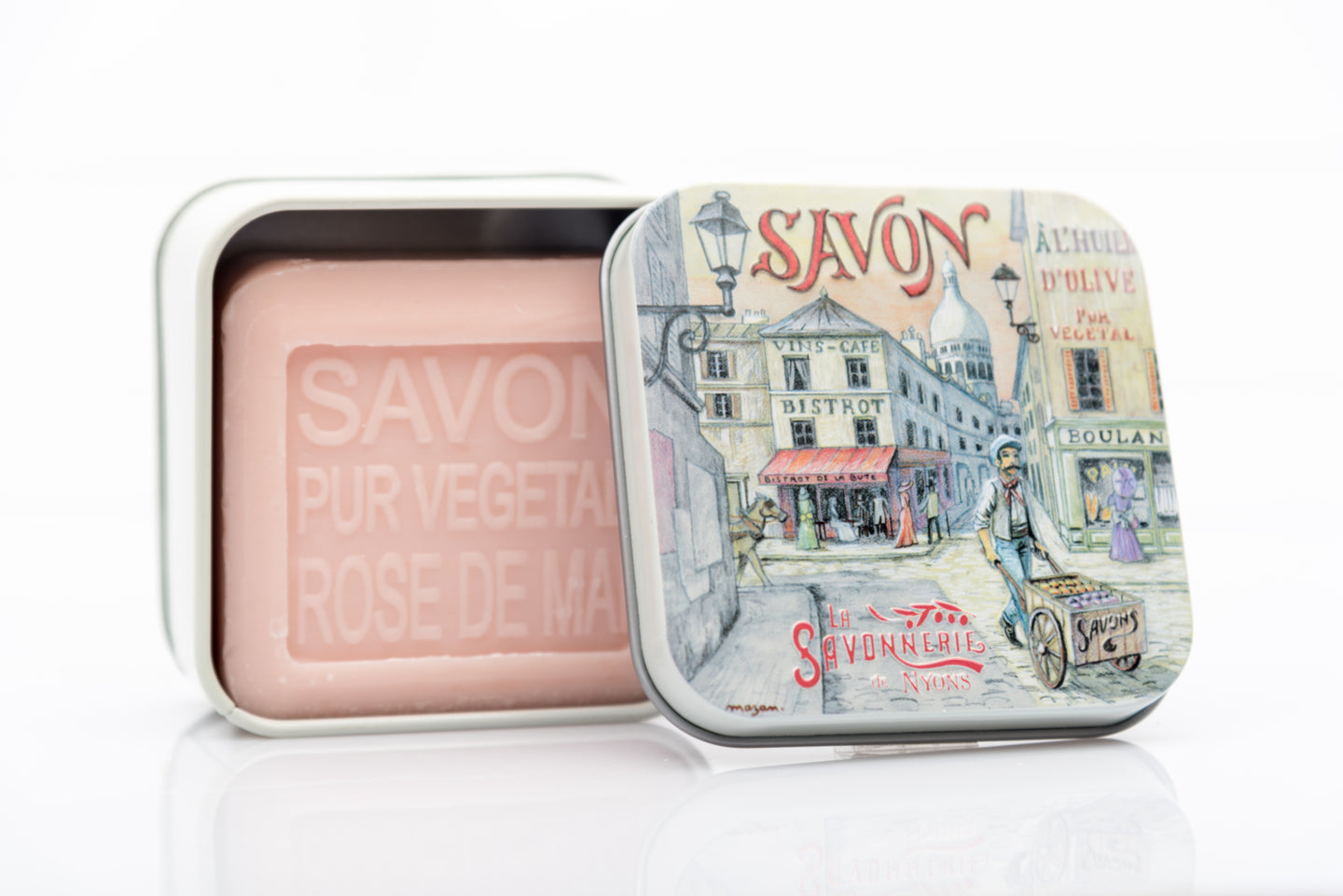 La Savonnerie de Nyons Square Tin Montmartre 100g/3.52oz