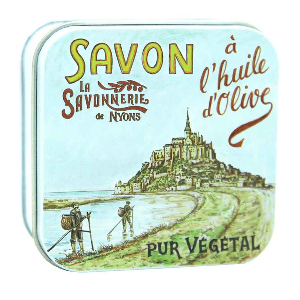 La Savonnerie de Nyons metal box  "Le Mont Saint-Michel" 100g/ 3.52 oz