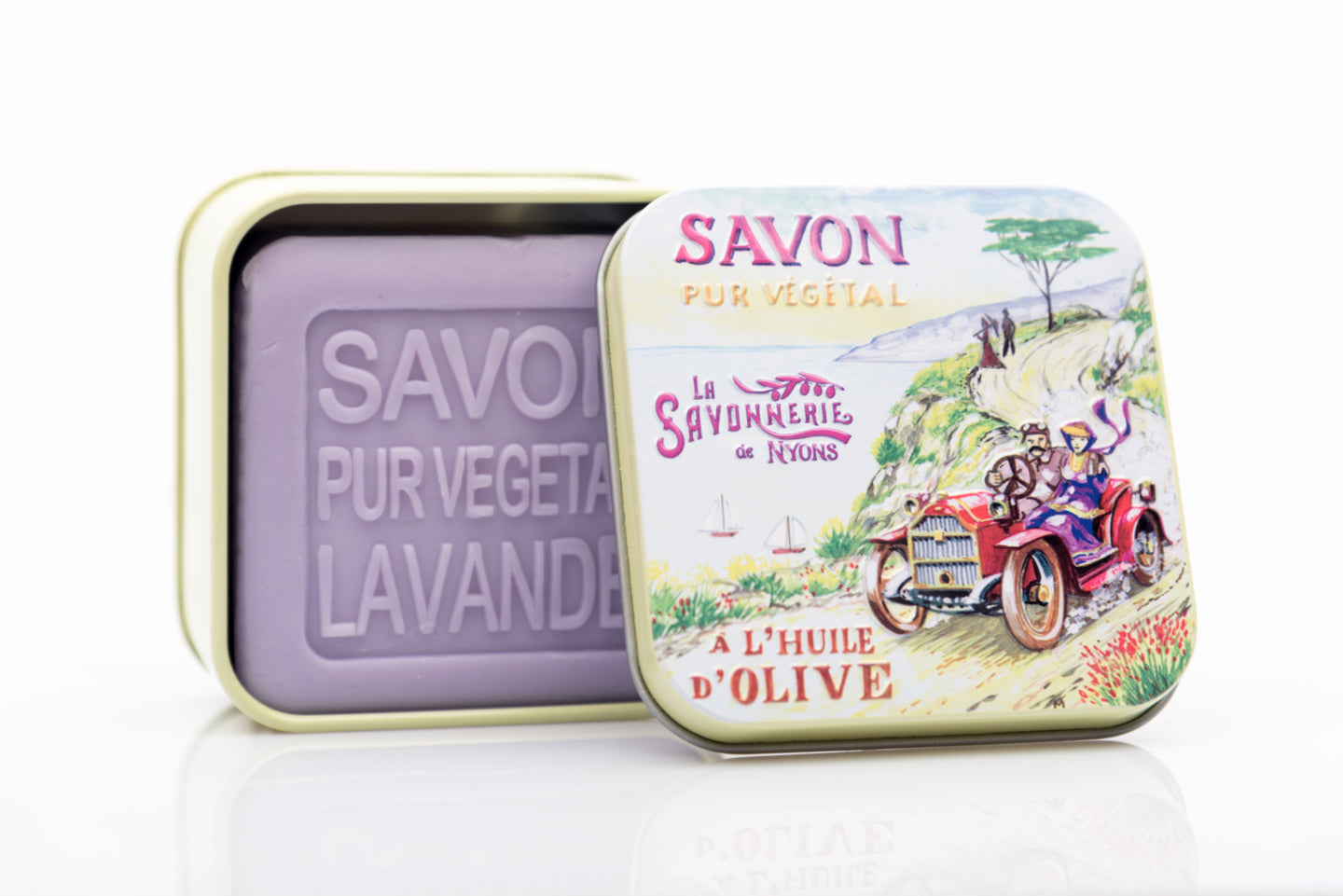 La Savonnerie de Nyons Metal Box The Ride Lavender Soap 100g/3.51 oz