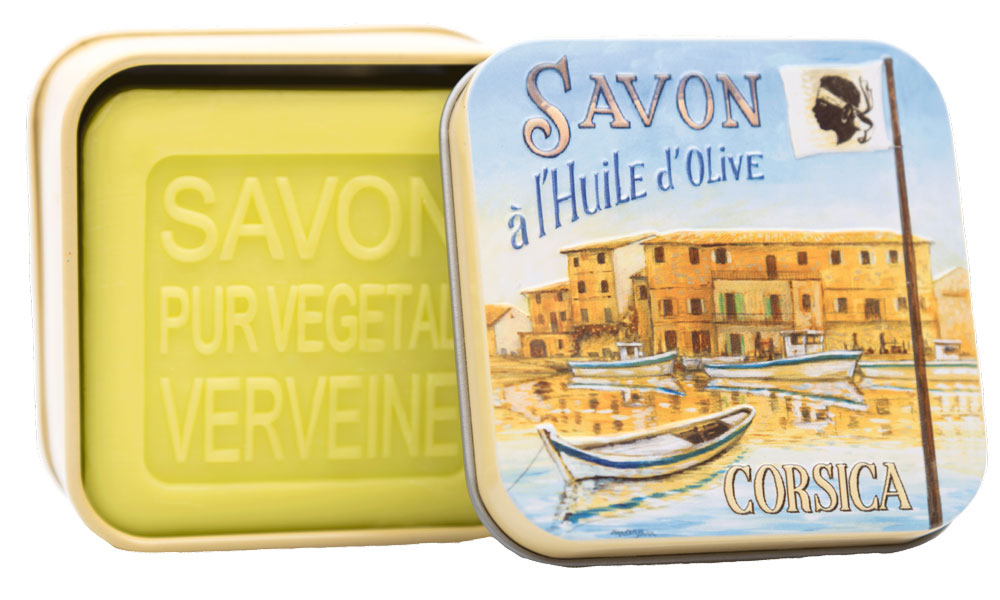 La Savonnerie de Nyons Metal Box Corsica the Port Verbena 100g/3.52 oz