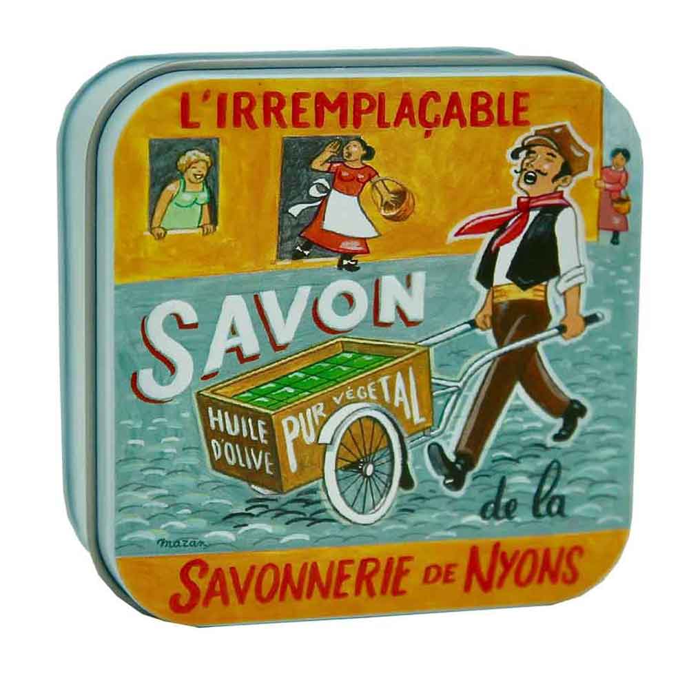 La Savonnerie de Nyons Metal Box Vintage Ad Soap Handcart Merchant  100g/ 3.52oz