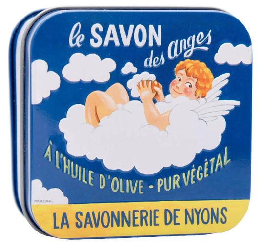 La Savonnerie de Nyons Metal Box Angel Vintage ad 100g/ 3.52 oz