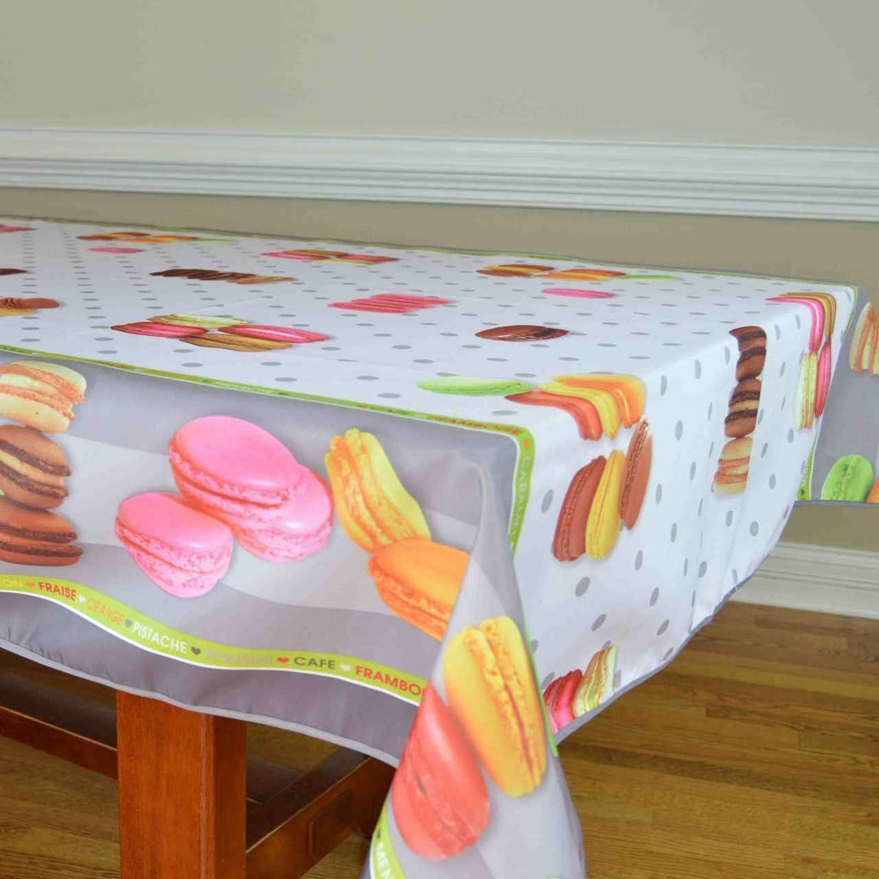 French Tablecloth Macarons and Polka Dots