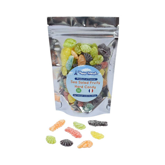 Le Panier Francais Sea salad Fruity Hard Candy is a confection of sweet and delectable hard candies prepared with natural ingredients and no artificial colorings or flavors added. Five exquisite flavors of Le Panier Francais Fruity hard candies are included in this combination.