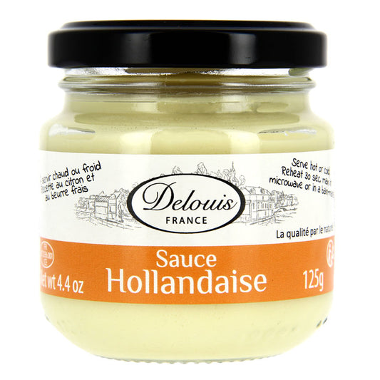 Delouis Hollandaise sauce is a rich, buttery sauce that has been lightly flavored with lemon. Despite the name "Hollandaise," chefs generally agree that the sauce originated in France and was originally known as Sauce Isigny, named after a small town in Normandy famous for its butter and cream.