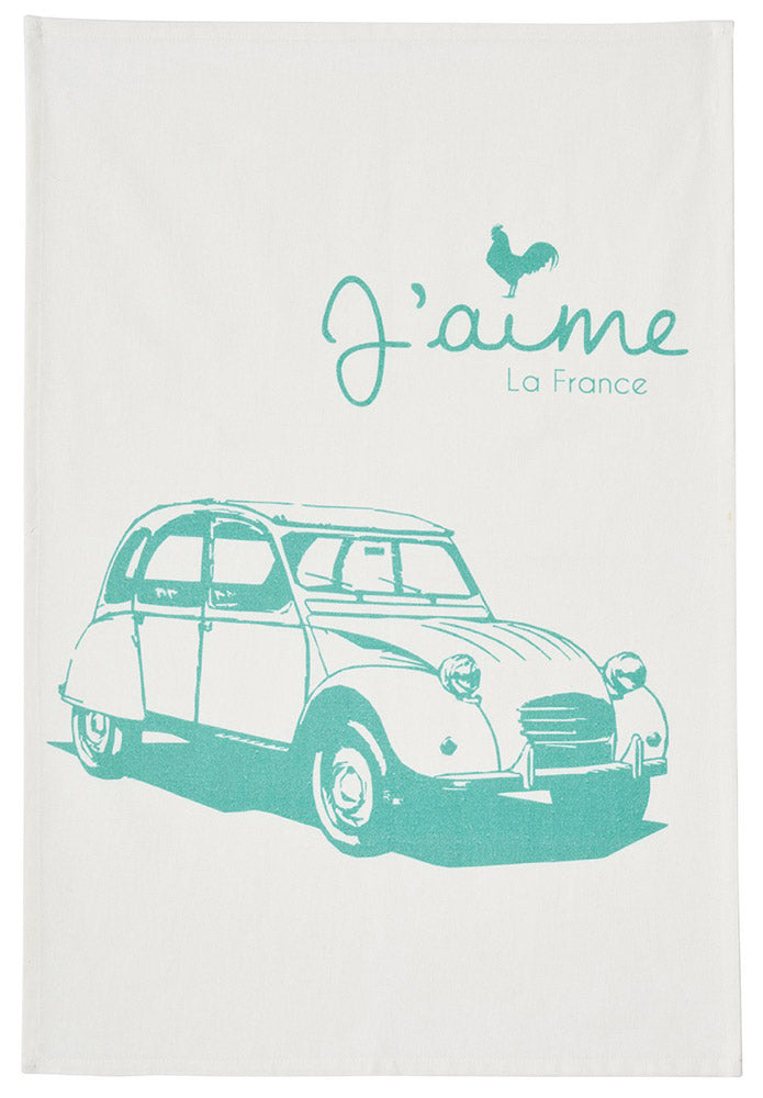 Coucke Kitchen Towel I love France "In Car"