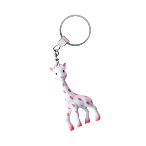 Discover Sophie la Girafe keychains for mom or dad in natural rubber.