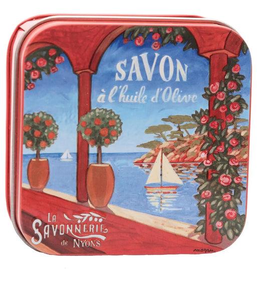 La Savonnerie de Nyons Square Tin Cote D’Azur "Riviera" 100g/3.52oz